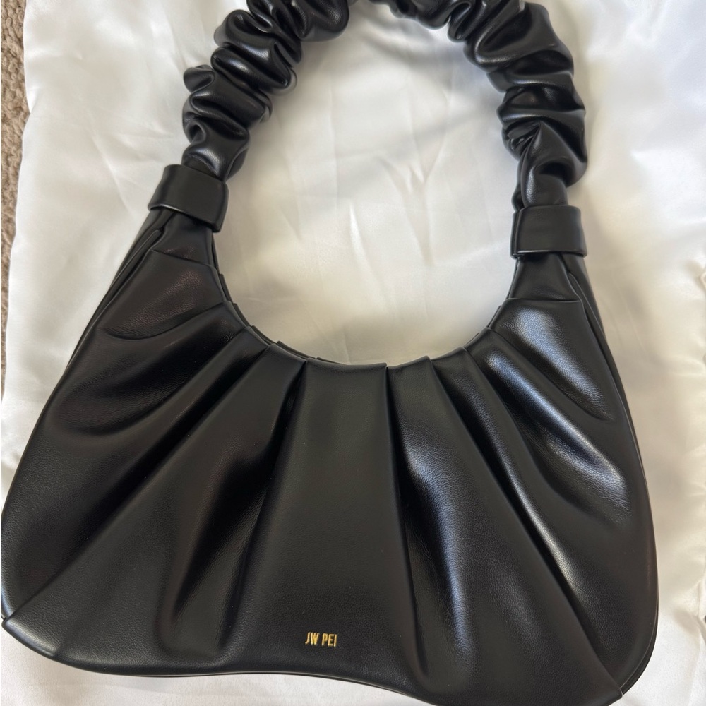 JW PEI Gabbi Ruched Hobo Handbag - Black - Picture 2 of 5